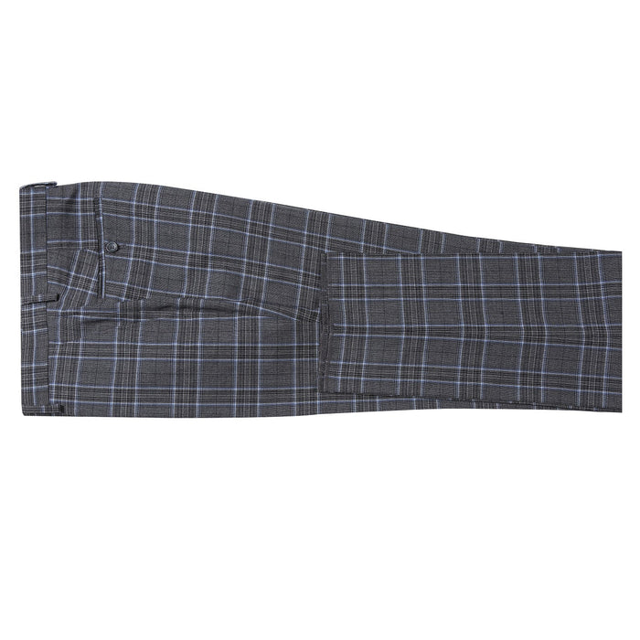 Men's Slim Fit Checked Suit by Renoir