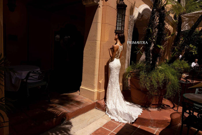 Primavera Couture 11132 - Sequin Beaded Fitted Wedding Dress