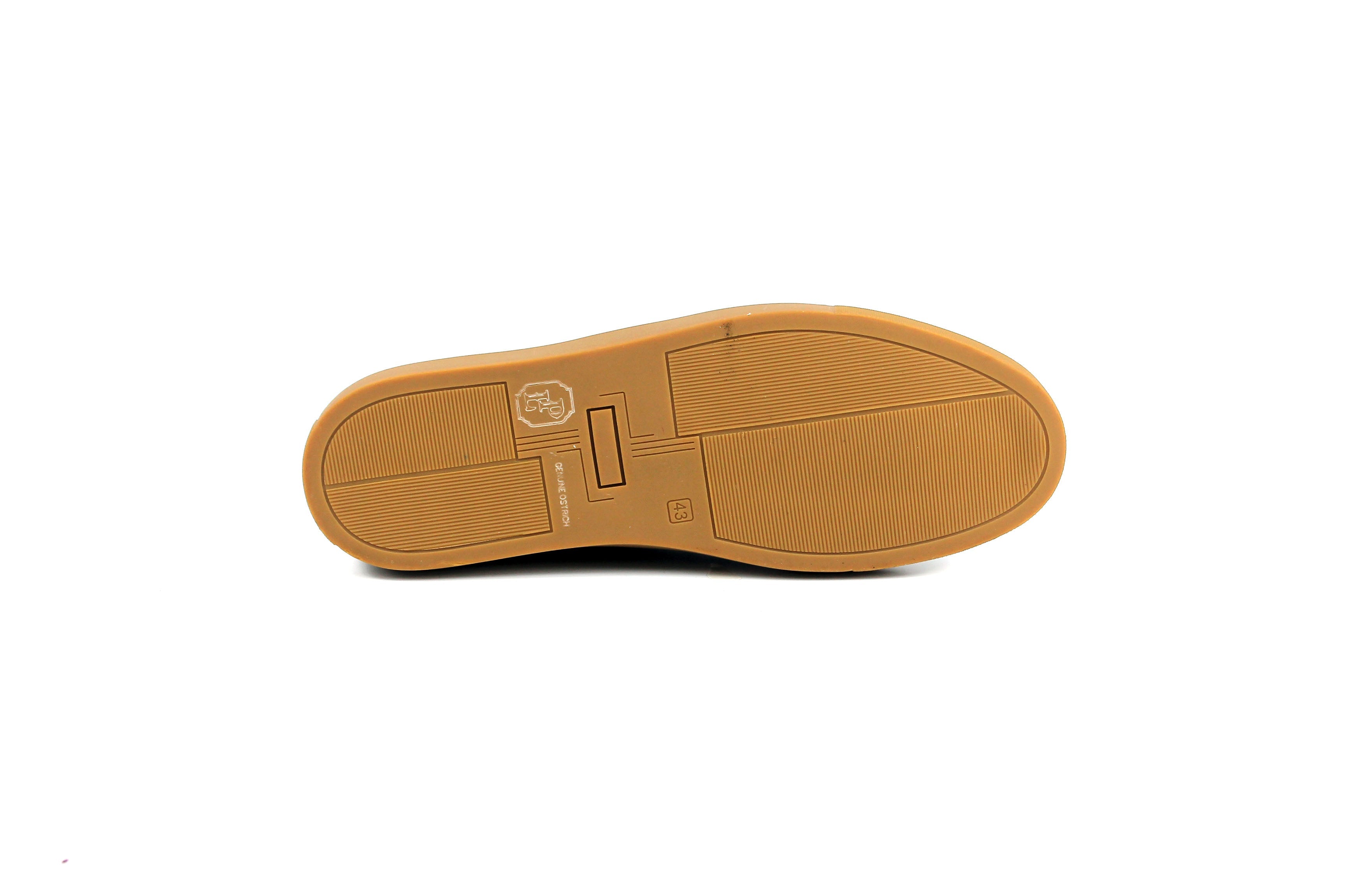 P01301 Grafton Genuine Ostrich Fashion Loafer- Brown