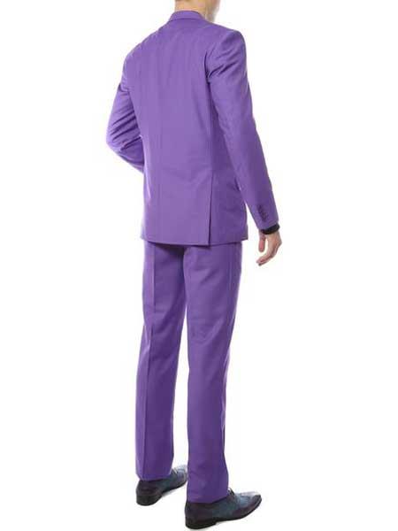 Men's Purple 2 Button Classic Slim Fit Suit