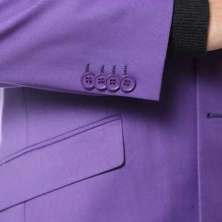 Men's Purple 2 Button Classic Slim Fit Suit