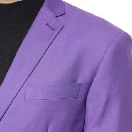 Men's Purple 2 Button Classic Slim Fit Suit
