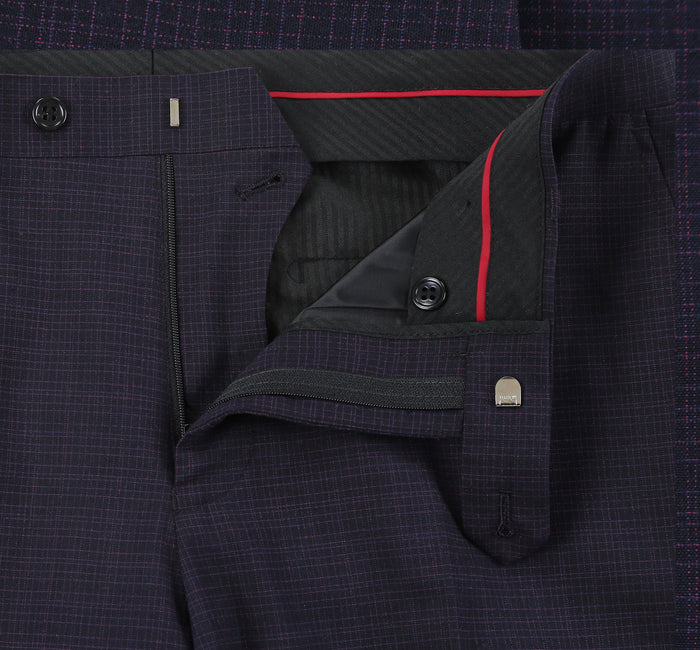 Classic Fit Single Breasted Micro Check Suit