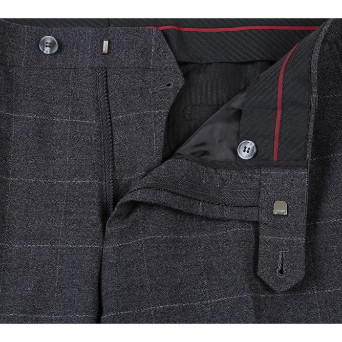 Men's Slim Fit Checked Suit by Renoir