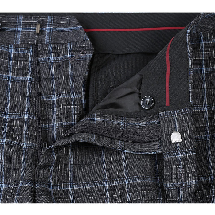 Men's Slim Fit Checked Suit by Renoir