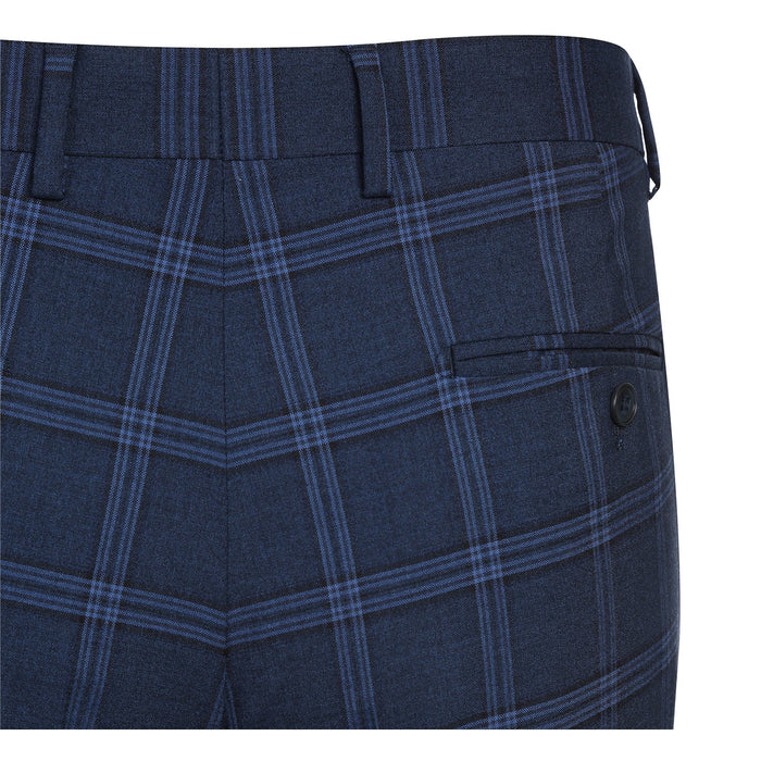 Men's Slim Fit Checked Suit 293-22 by Renoir