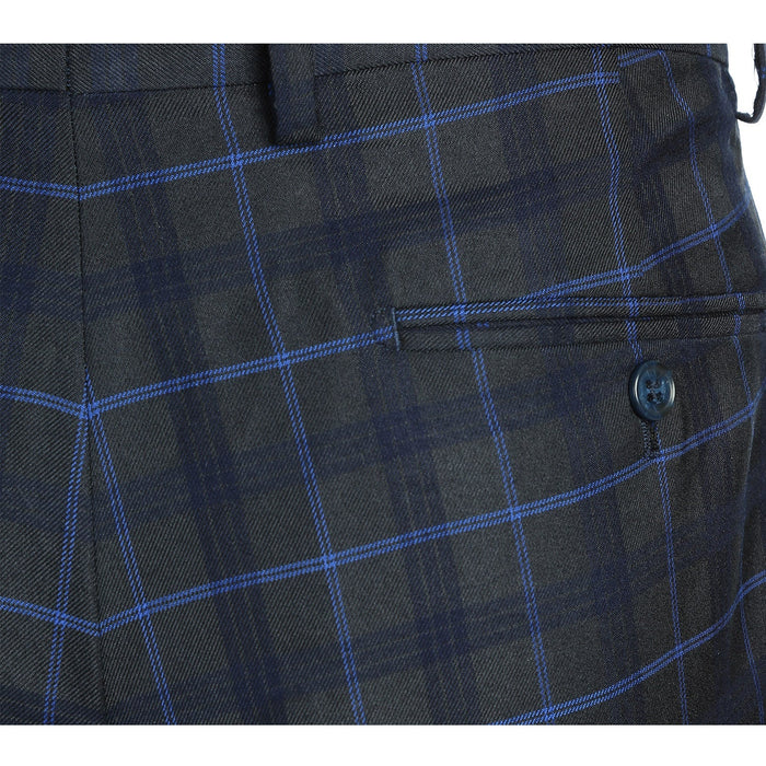 Men's Checked Classic Fit Suit by Renoir