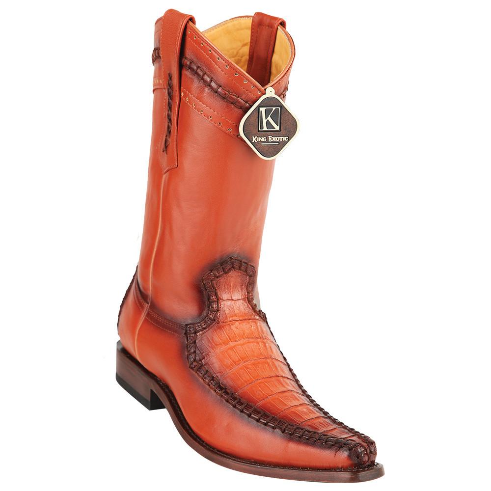 Caiman Belly European Toe Boots by King Exotic