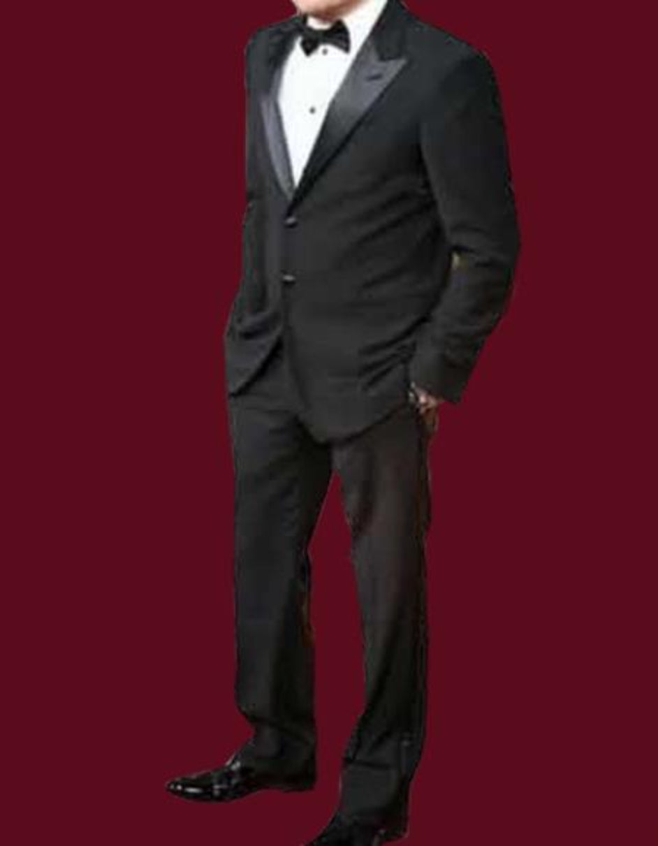 1920s 2-Button Black Gatsby Tuxedo
