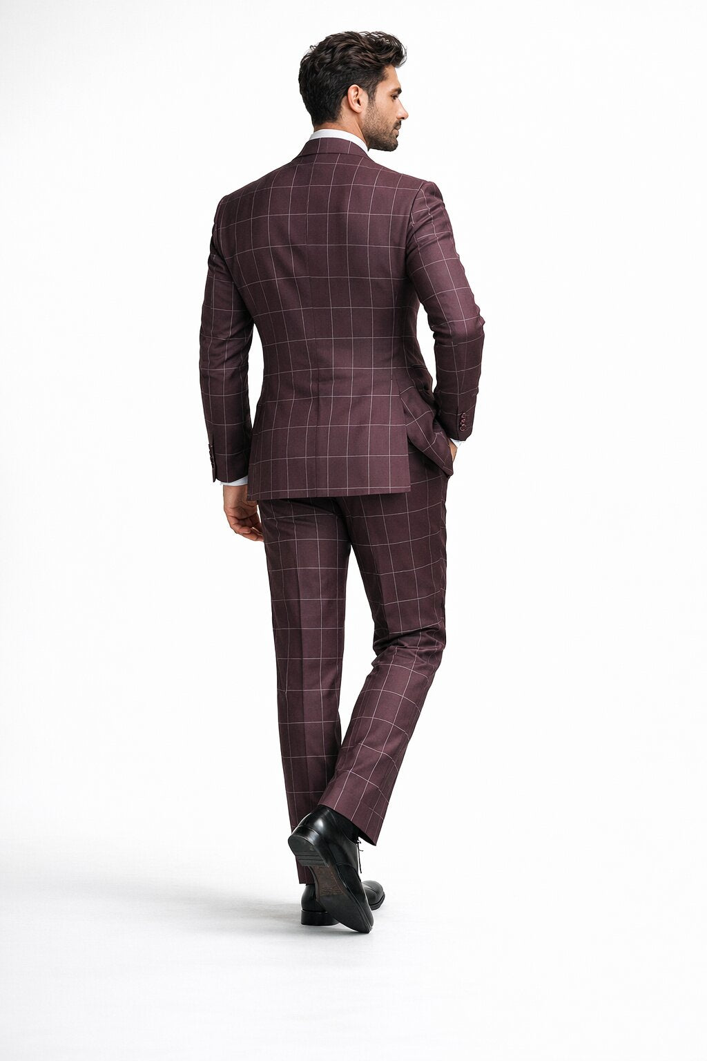 1920s Vested Gangster Plaid Suit with White Vest