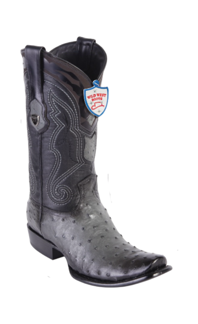 Wild West Ostrich Boots Dubai Faded Gray