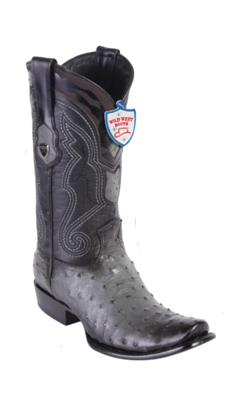 Wild West Ostrich Boots Dubai Faded Gray