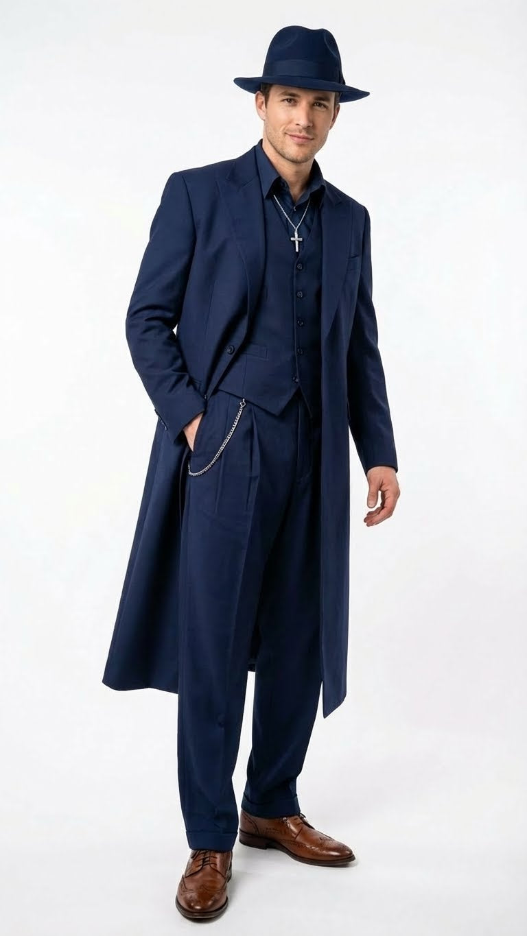 Suit 1920 Mafia Fashion Men's Ruthless Gangster 1920s Style Costume With  Pinstripe Suit