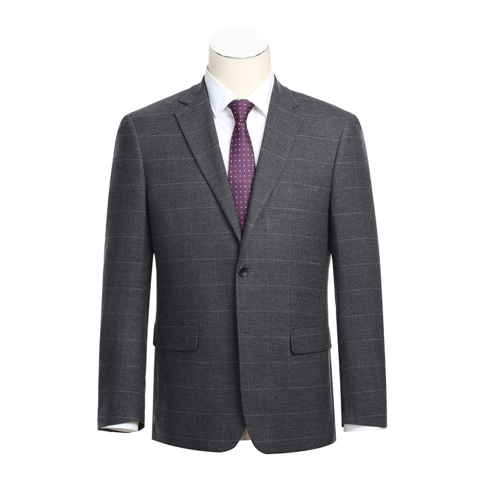 Men's Slim Fit Checked Suit by Renoir
