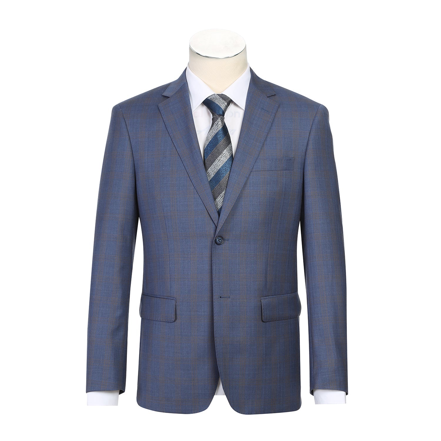 566-2 Men's New Slim Fit Wool Suit by Renoir