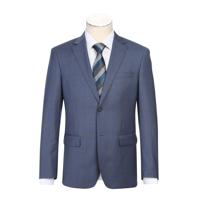 566-2 Men's New Slim Fit Wool Suit by Renoir