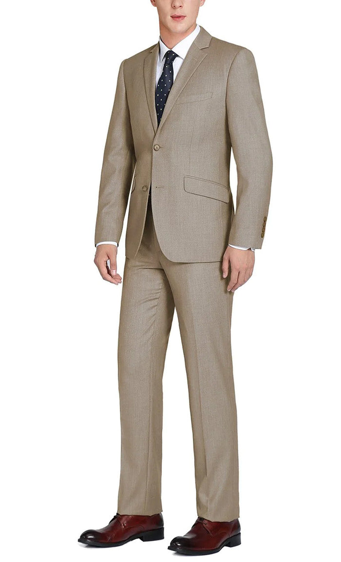 Classic 2 Piece Suit - 2 Button Regular Fit Taupe