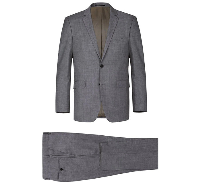 Bevagna Gray Wool Regular Fit 2 Piece Suit