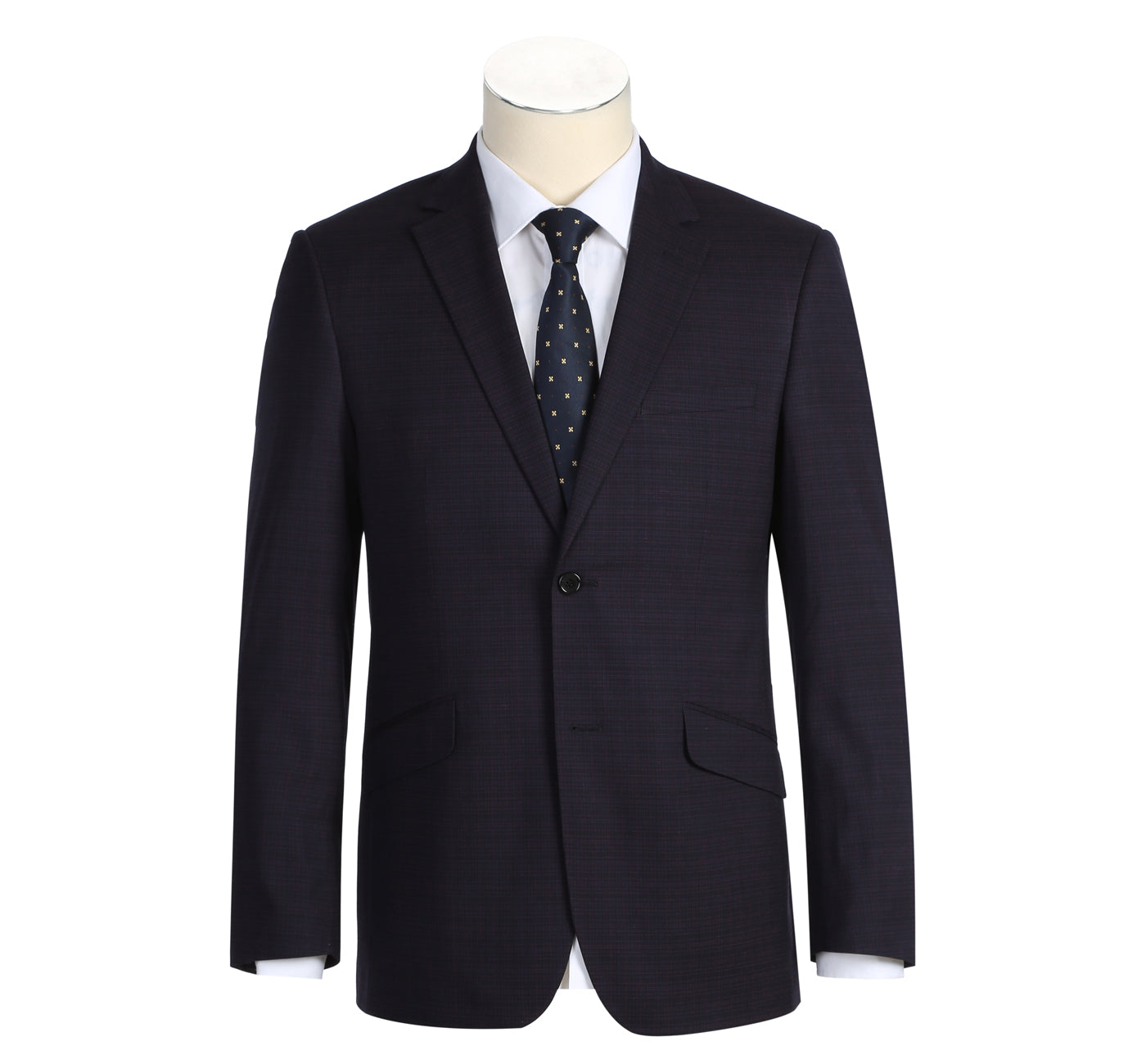 Classic Fit Single Breasted Micro Check Suit