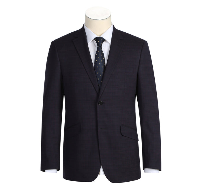 Classic Fit Single Breasted Micro Check Suit