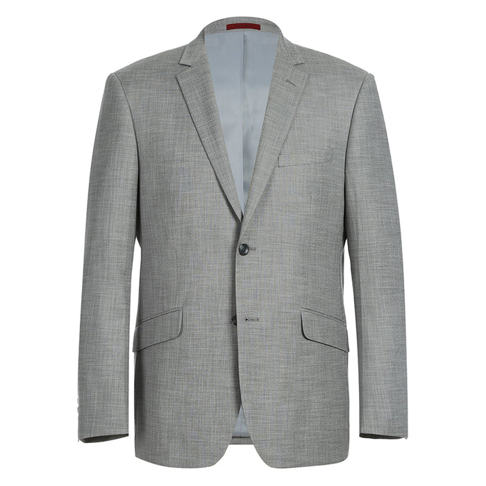 Men's Slim Fit Gray Suit with Notch Lapels