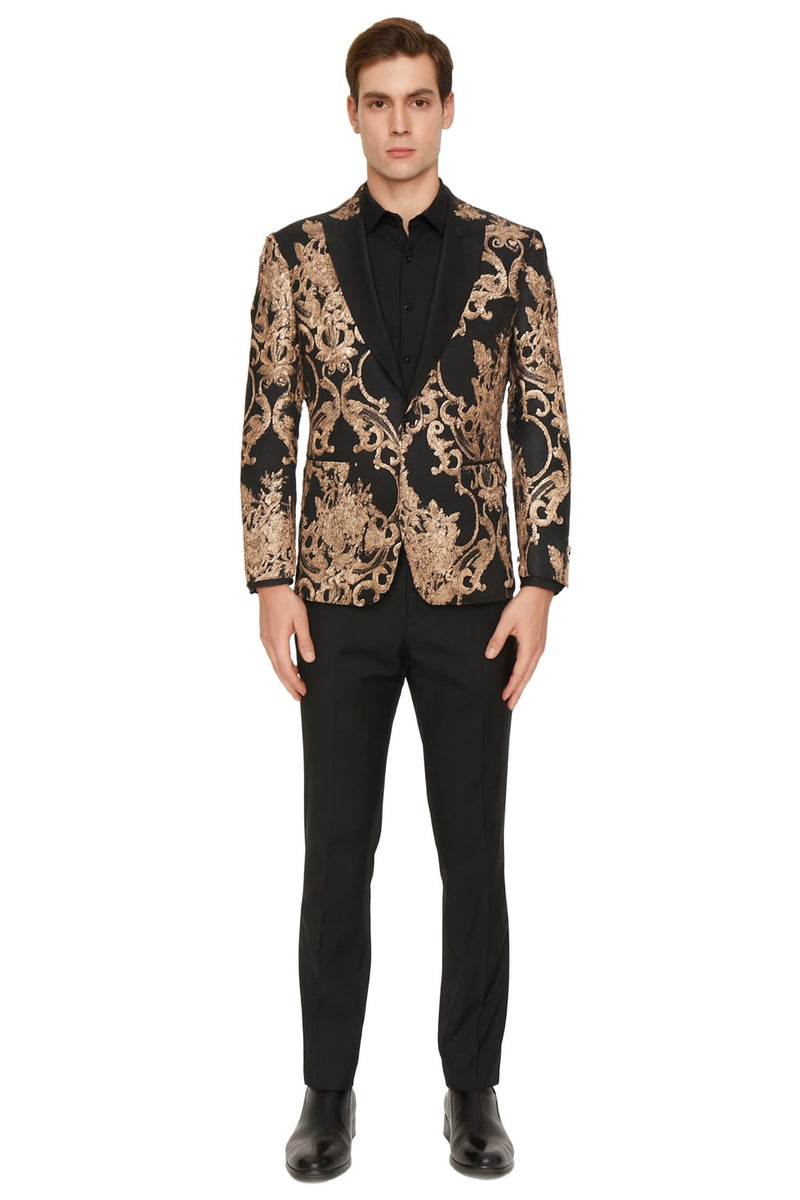 green emerald velvet dress Regal Rose Gold Tuxedo – ARZEL