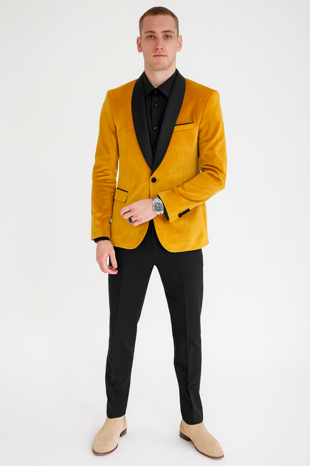 slim fit dress slacks Black & Gold Check Pants