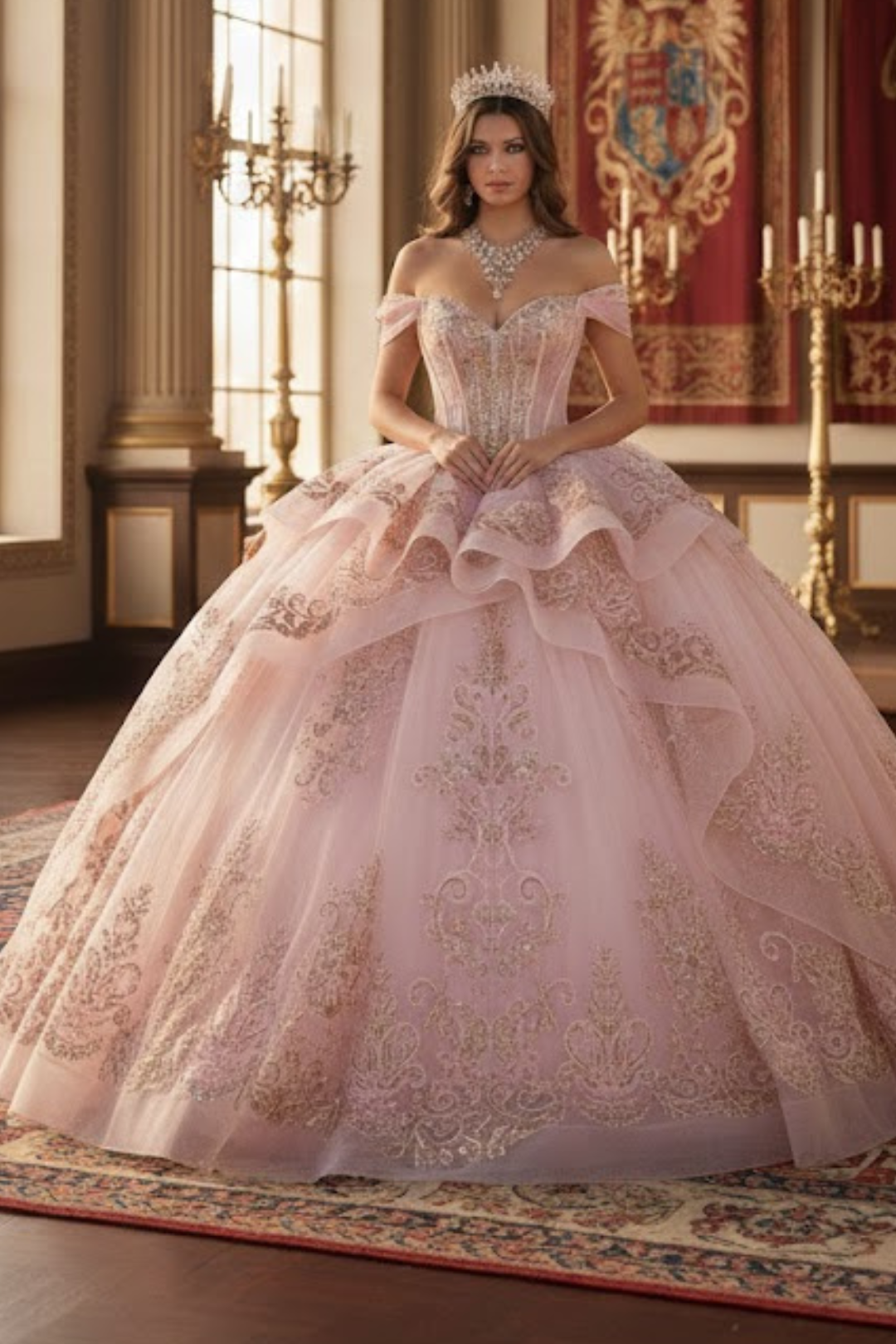 Off Shoulder Corset Ball Gown by Bella Princess PQ1074