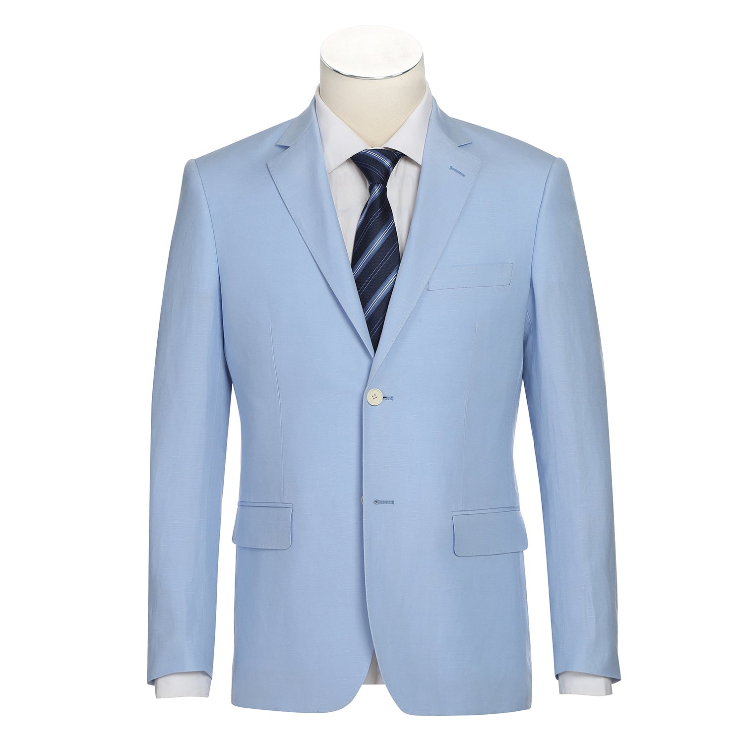 Slim Fit Checked Linen Suit for Men by Renoir