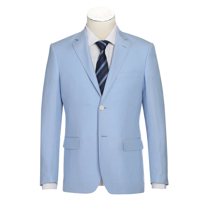 Slim Fit Checked Linen Suit for Men by Renoir