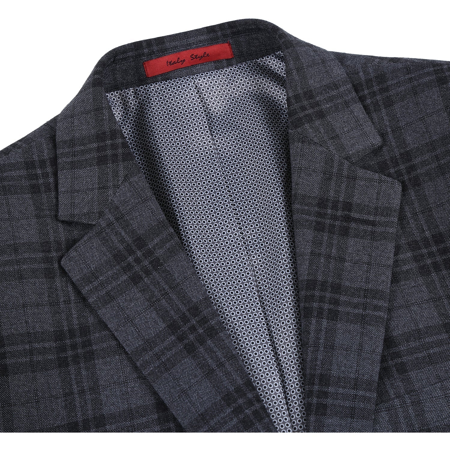 294-15 Men's Slim Fit Checked Suit by Renoir