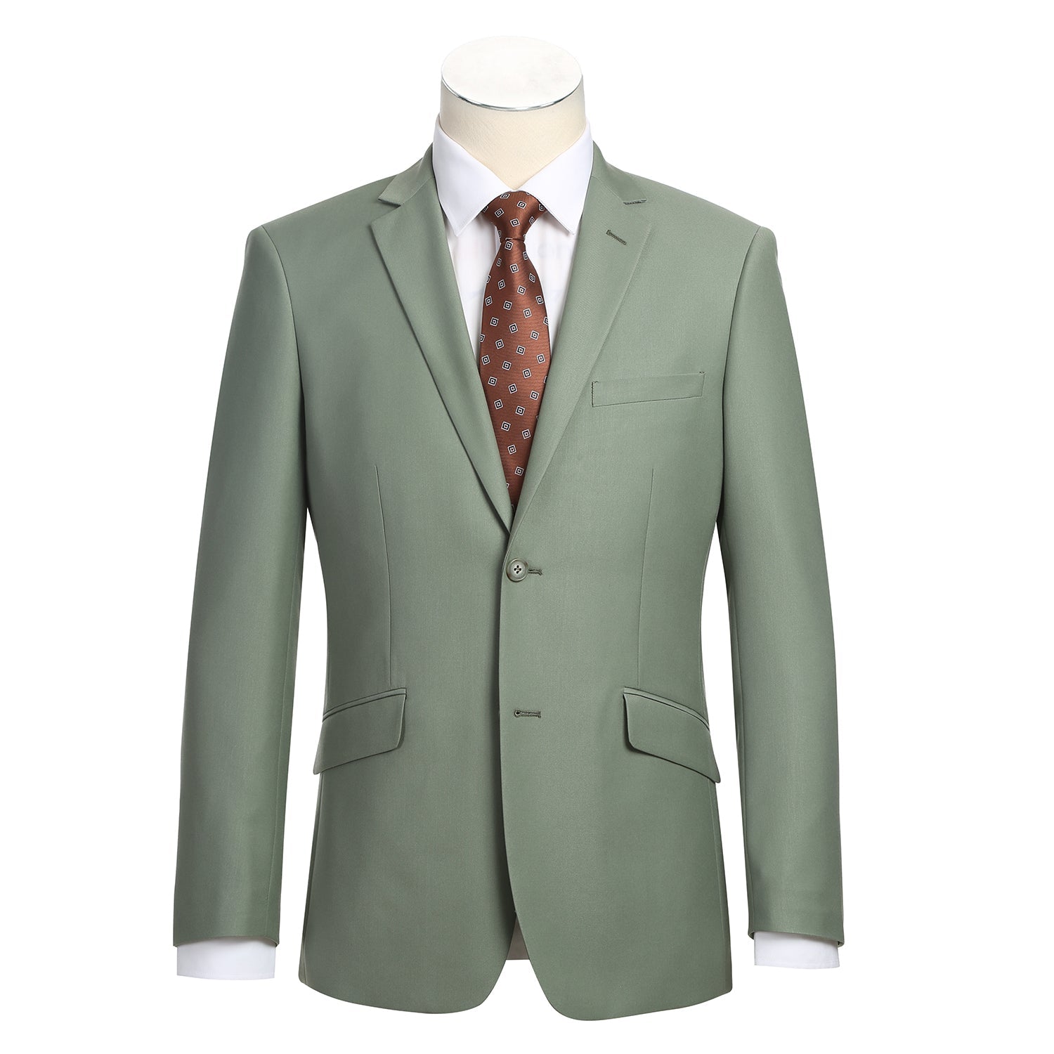 Men's Slim Fit Notch Lapel 2-Piece Suit by Renoir