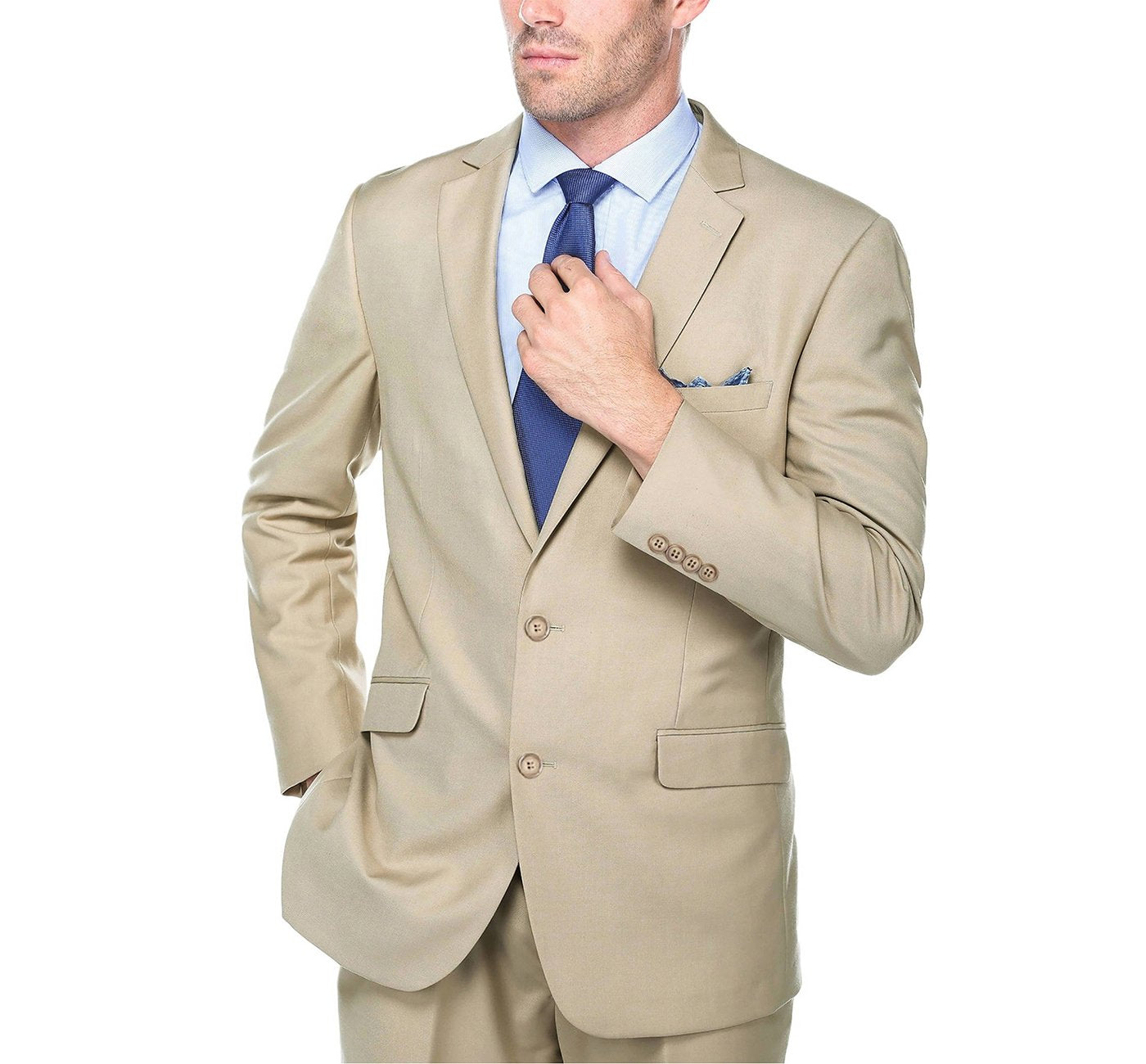 Men's Slim Fit Notch Lapel 2-Piece Suit by Renoir