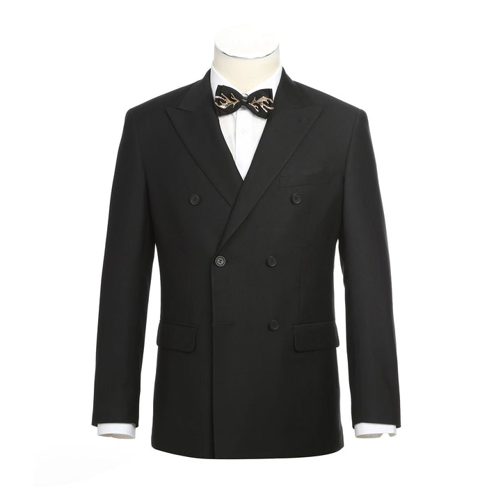 Men's Double-Breasted Peak Lapel Slim Suit