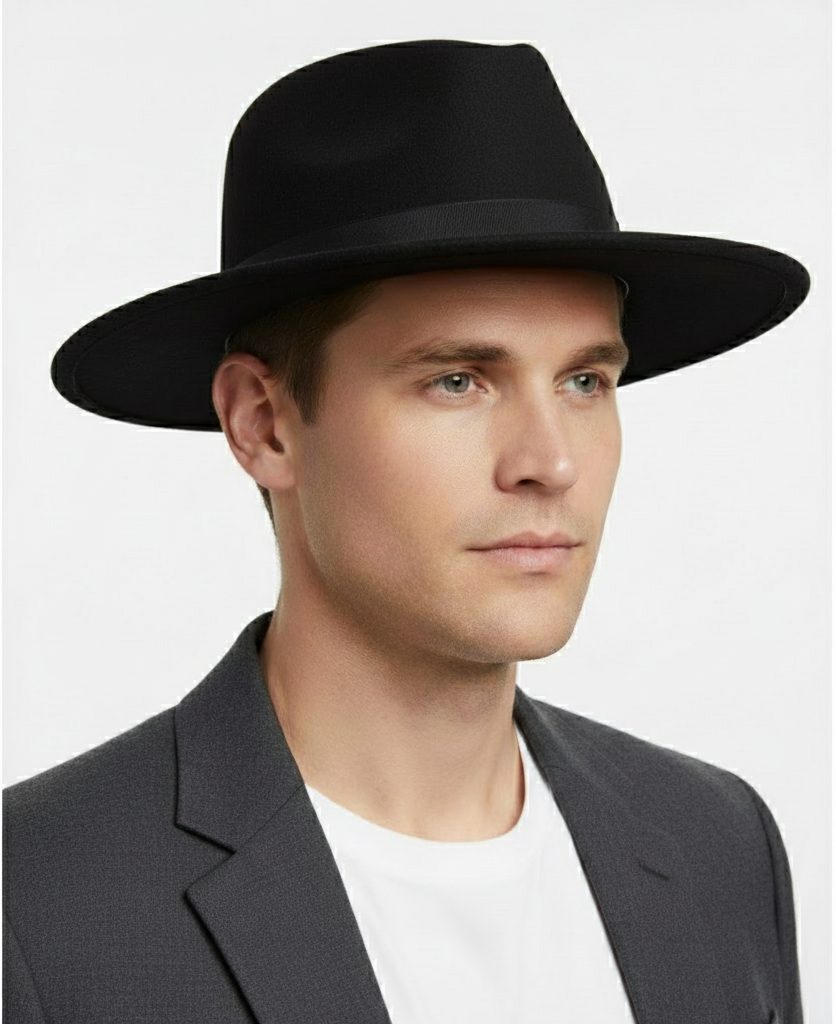 Classic Wool Felt Fedora with Black Band