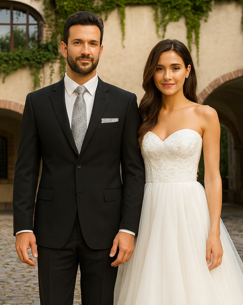 2 Button Black Tone/Tone affordable Cheap Priced Business Suits Clearance Sale online sale