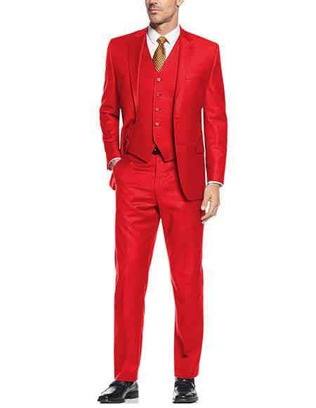 2 Button Coming 2018 Two Button Suit  2020 New Formal Style! Slim Fit Red Side Vents Suit