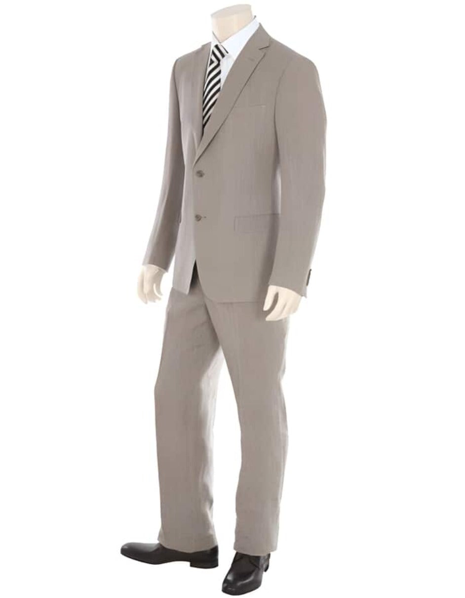 Linen Suit - Tan Summer Menswear for Beach Events