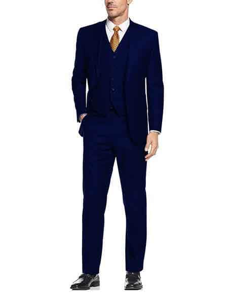 2 Button Slim Fit Suit Dark Royal Blue