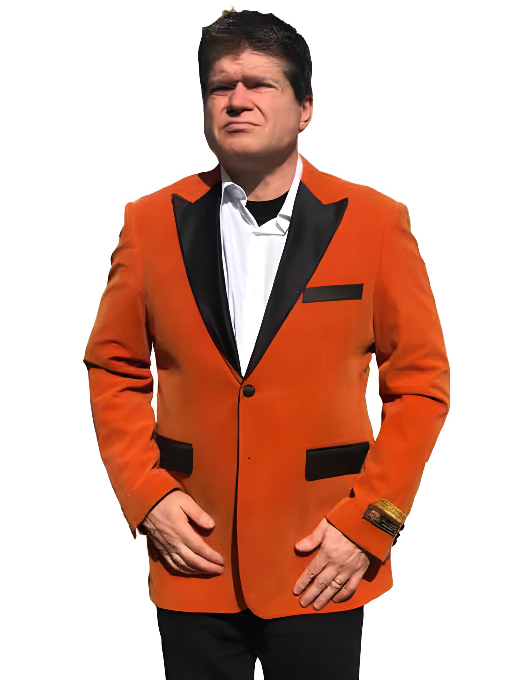 2 Buttons Orange Tuxedo Black Velvet ~ Velour Best Cheap men's Blazer Affordable Cheap Priced Unique Fancy For Men Available Big Sizes on sale Men Jacket Affordable Sport Coats Sale