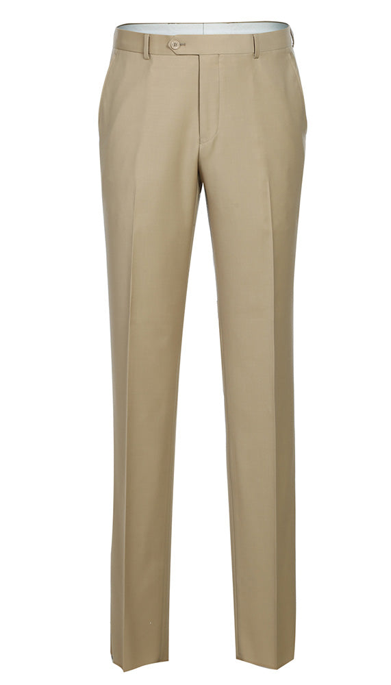 Bevagna Beige 100% Wool Regular Fit Suit