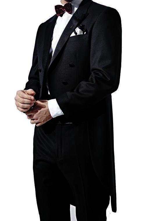 Classic Black Full Dress Tuxedo Tails by Rossiman
