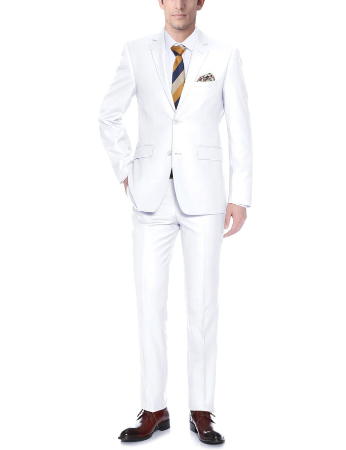 Classic 2 Piece White Suit - Vanderbilt Collection