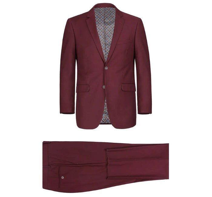 Classic Burgundy 2-Piece Suit by Vanderbilt Collection