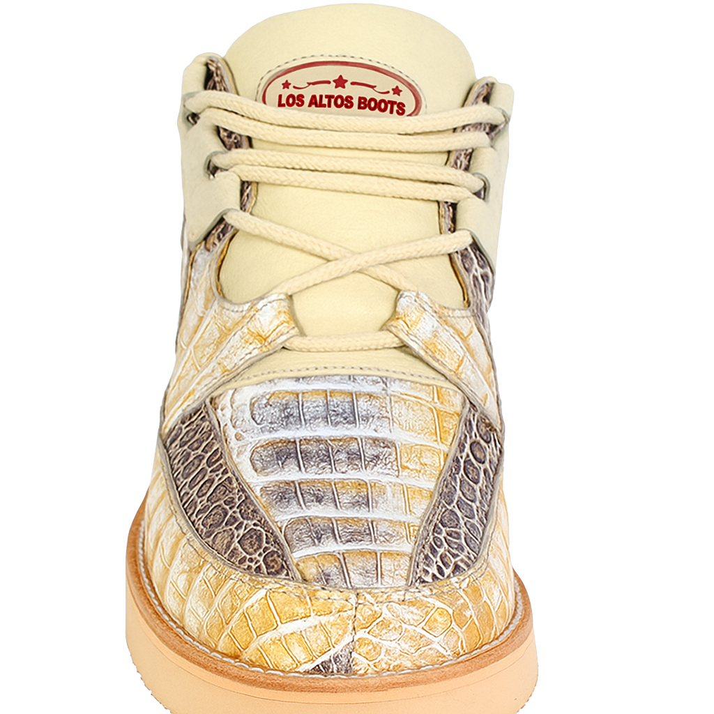 Los Altos Crocodile Shoes - Natural Genuine All-Over