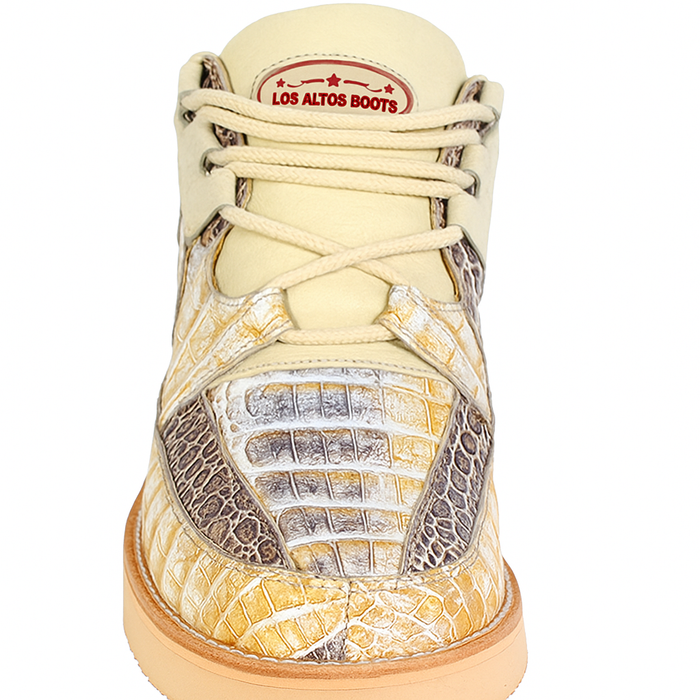 Los Altos Crocodile Shoes - Natural Genuine All-Over