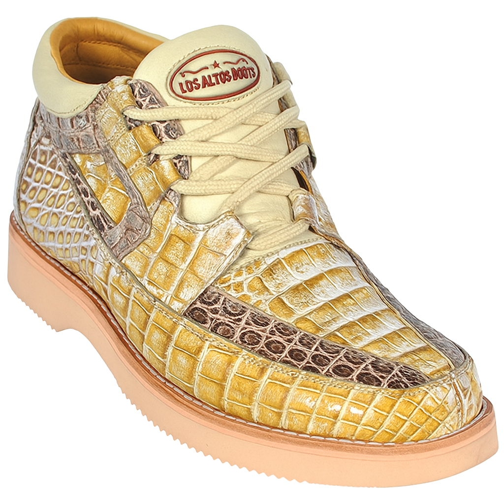 Los Altos Crocodile Shoes - Natural Genuine All-Over