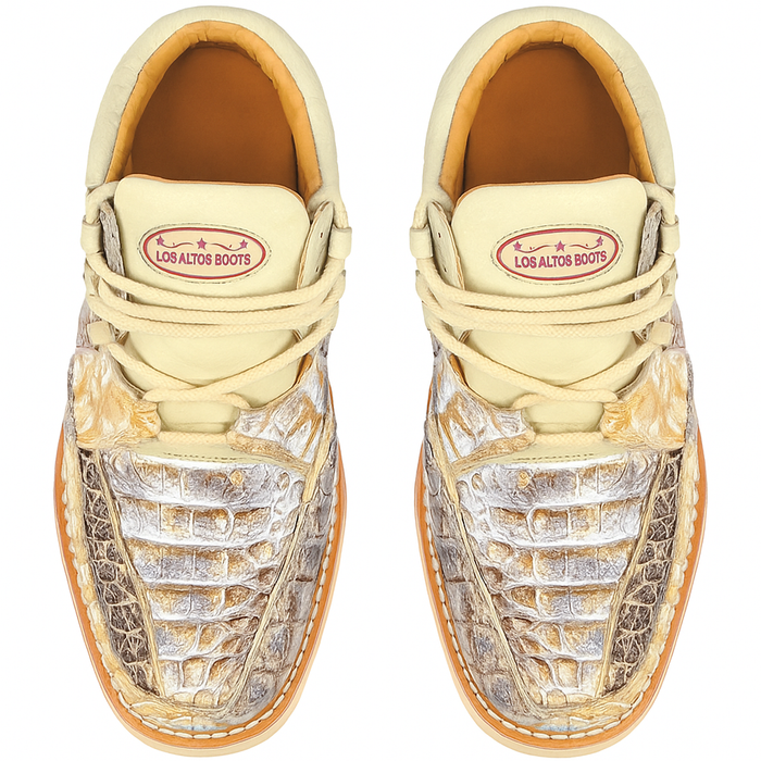 Los Altos Crocodile Shoes - Natural Genuine All-Over