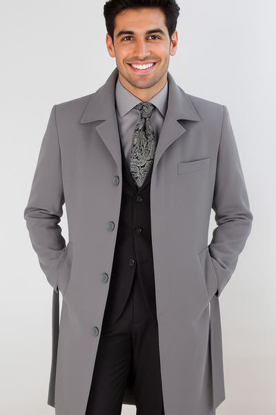 Men's Classic Full Length Overcoat