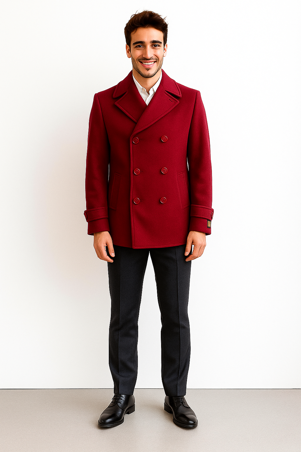 Men's Big & Tall Classic Wool Peacoat